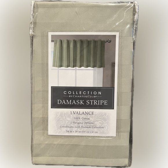 Charter Club Other - *Luxury* NWT *DAMASK STRIPE VALANCE 54x16